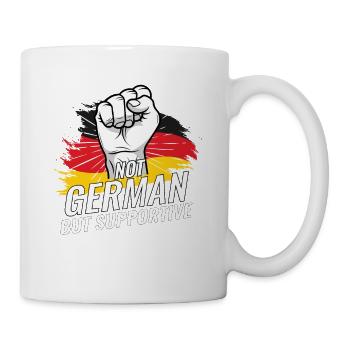 Not German But Supportive Germany Flag Country - Tasse - Weiß - Rechts