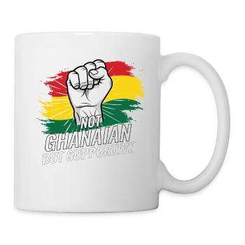 Not Ghanaian But Supportive Ghana Flag Country - Mug - white - Right
