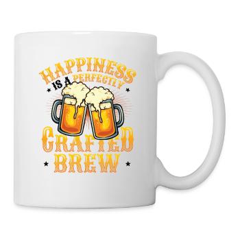 Bierbrauen und Braumeister-Glück In Perfektion - Tasse - Weiß - Rechts