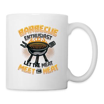 Amateurs de barbecue. La viande sur le gril - Mug blanc - blanc - Droite