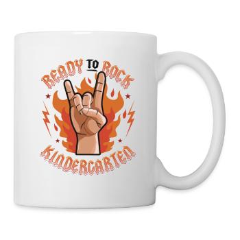Ready To Rock Kindergarten, First Day - Mug - white - Right