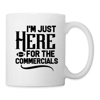 Je suis juste ici pour les publicités Football - Mug blanc - blanc - Droite