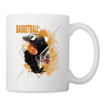 Basketball Fire Basketball Player Dunking Sport Retro - Mug - white - Right
