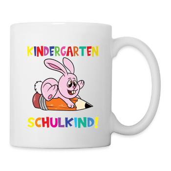 Tschüss Kindergarten Ich Bin Jetzt Ein Schulkind! - Tasse - Weiß - Rechts