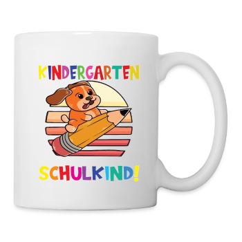 Tschüss Kindergarten Ich Bin Jetzt Ein Schulkind! - Tasse - Weiß - Rechts