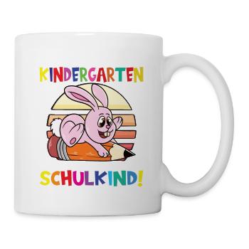 Tschüss Kindergarten Ich Bin Jetzt Ein Schulkind! - Tasse - Weiß - Rechts
