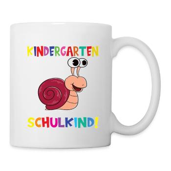 Tschüss Kindergarten Ich Bin Jetzt Ein Schulkind! - Tasse - Weiß - Rechts