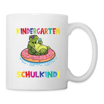 Tschüss Kindergarten Ich Bin Jetzt Ein Schulkind! - Tasse - Weiß - Rechts