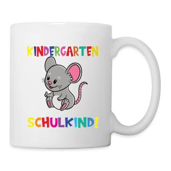 Tschüss Kindergarten Ich Bin Jetzt Ein Schulkind! - Tasse - Weiß - Rechts