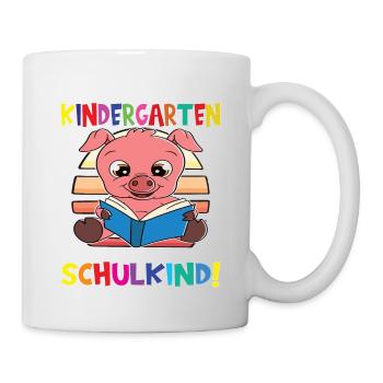 Tschüss Kindergarten Ich Bin Jetzt Ein Schulkind! - Tasse - Weiß - Rechts