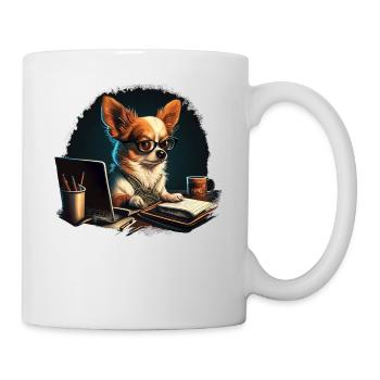 Chihuahua | Home Office Job Work Laptop Tie Funny - Mug - white - Right