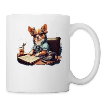 Chihuahua | Home Office Job Work Laptop Tie Funny - Mug - white - Right