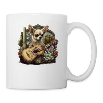 Chihuahua | Aloha Ukulele Hawaii Gitarre Lustiger - Tasse - Weiß - Rechts