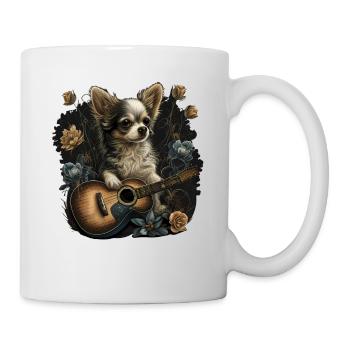 Chihuahua | Ukulele Guitar Hawaii Aloha Violine - Mug - white - Right