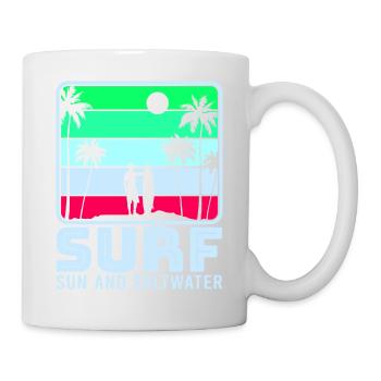 Surf, kitesurf, wakeboard, beach surfers - Mug blanc - blanc - Droite