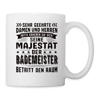 Bademeister Geburtstag Bademeister Sprüche - Tasse - Weiß - Rechts