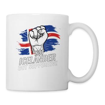 Pas islandais mais favorable au drapeau islandais - Mug blanc - blanc - Droite