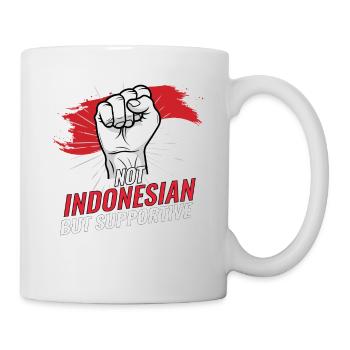 Pas indonésien mais un drapeau indonésien de soutien - Mug blanc - blanc - Droite