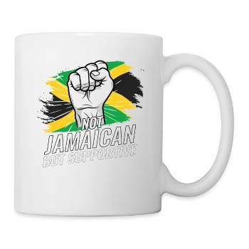 Not Jamaican But Supportive Jamaica Flag Country - Mug - white - Right