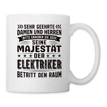 Elektriker Geburtstag Elektriker Sprüche - Tasse - Weiß - Rechts