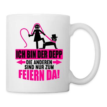 Junggesellenabschied Poltern Polterabend JGA - Tasse - Weiß - Rechts