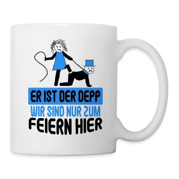 Junggesellenabschied Poltern Polterabend JGA - Tasse - Weiß - Rechts