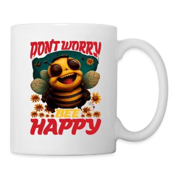 Don't Worry Bee Happy 45 - Mug - white - Right