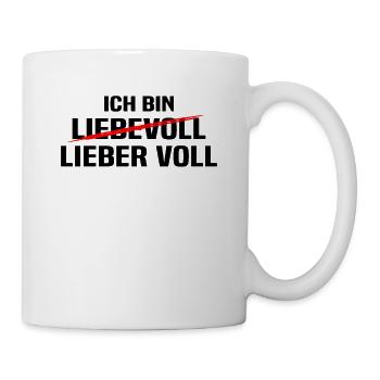 Mallorca Party - Ich Bin Lieber Voll - Mallorca - Tasse - Weiß - Rechts