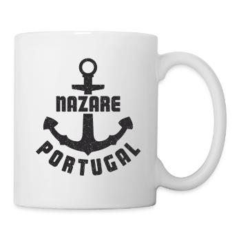 Port d’ancrage du point de pêche de Nazare - Mug blanc - blanc - Droite