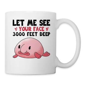 Costume de Blobfish - Visage de poisson Blob laid - - Mug blanc - blanc - Droite