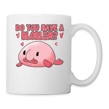 Costume de Blobfish - Visage de poisson Blob laid - - Mug blanc - blanc - Droite