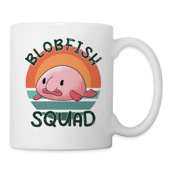 Costume de Blobfish - Visage de poisson Blob laid - - Mug blanc - blanc - Droite