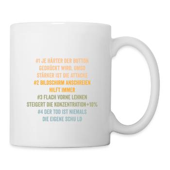Gamer Logik Gaming Zocken - Tasse - Weiß - Rechts