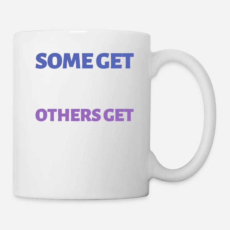 Armut Reichtum Spruch Englisch - Tasse - Weiß
