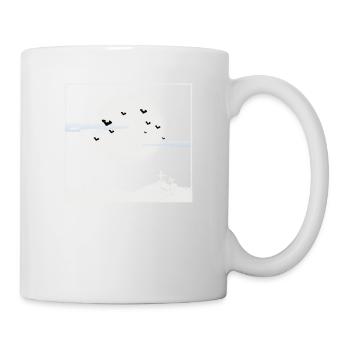 Bats in the full moon Halloween Creepy - Mug - white - Right