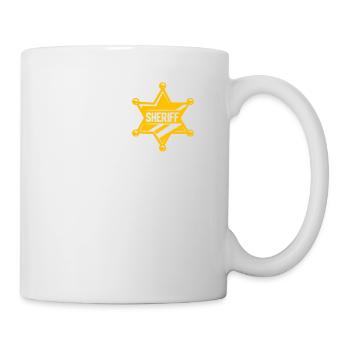 Sheriff Kostüm Halloween Polizist Strafverfolgung - Tasse - Weiß - Rechts