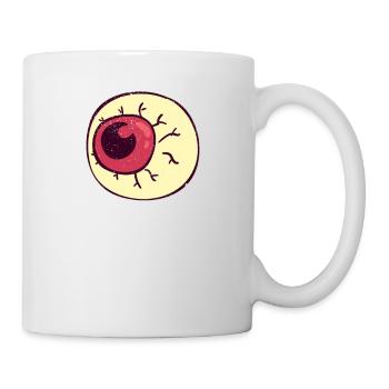 Spooky Scary Eyeball Funny Halloween Party Night - Mug blanc - blanc - Droite