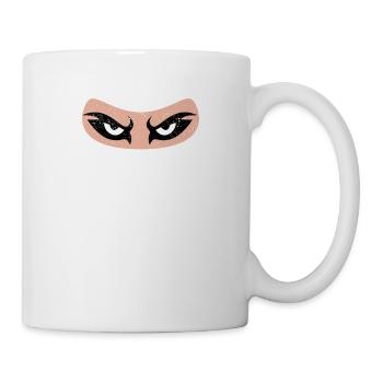 Ninja Eyes Funny Halloween Party Mask - Mug - white - Right