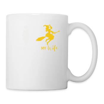Deine Frau Meine Frau Halloween Hexe Party Hexen - Tasse - Weiß - Rechts