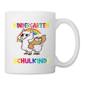 Tschüss Kindergarten Ich Bin Jetzt Ein Schulkind! - Tasse - Weiß - Rechts