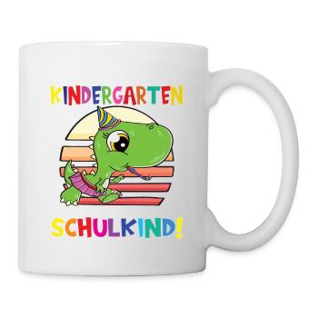 Tschüss Kindergarten Ich Bin Jetzt Ein Schulkind! - Tasse - Weiß - Rechts