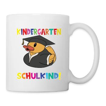 Tschüss Kindergarten Ich Bin Jetzt Ein Schulkind! - Tasse - Weiß - Rechts