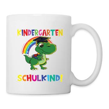 Tschüss Kindergarten Ich Bin Jetzt Ein Schulkind! - Tasse - Weiß - Rechts