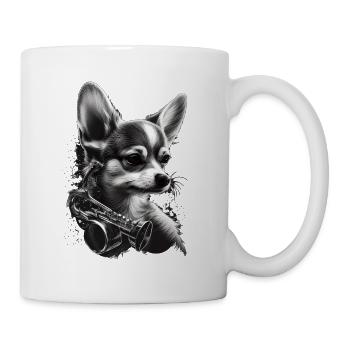 Chihuahua | Saxophone Musique Groupe Chien Drôle - Mug blanc - blanc - Droite