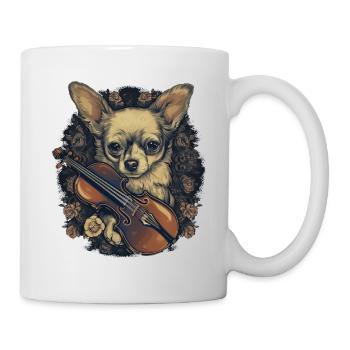 Chihuahua | Aloha Ukulélé Hawaï Guitare Chien - Mug blanc - blanc - Droite