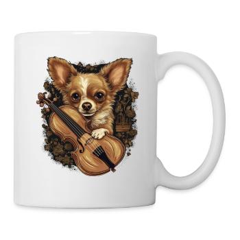 Chihuahua | Aloha Ukulélé Hawaï Guitare Chien - Mug blanc - blanc - Droite
