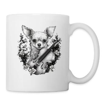 Chihuahua | Aloha Ukulélé Hawaï Guitare Chien - Mug blanc - blanc - Droite