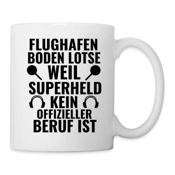 Flughafen Bodenlotse Marshaller Beruf Luftfahrt - Tasse - Weiß - Rechts