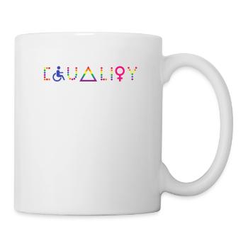 Equality LGBT Gay Pride Flag Proud Ally Rainbow - Mug - white - Right