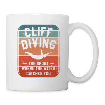 Plongée en falaise Le sport où l’eau vous attrape - Mug blanc - blanc - Droite